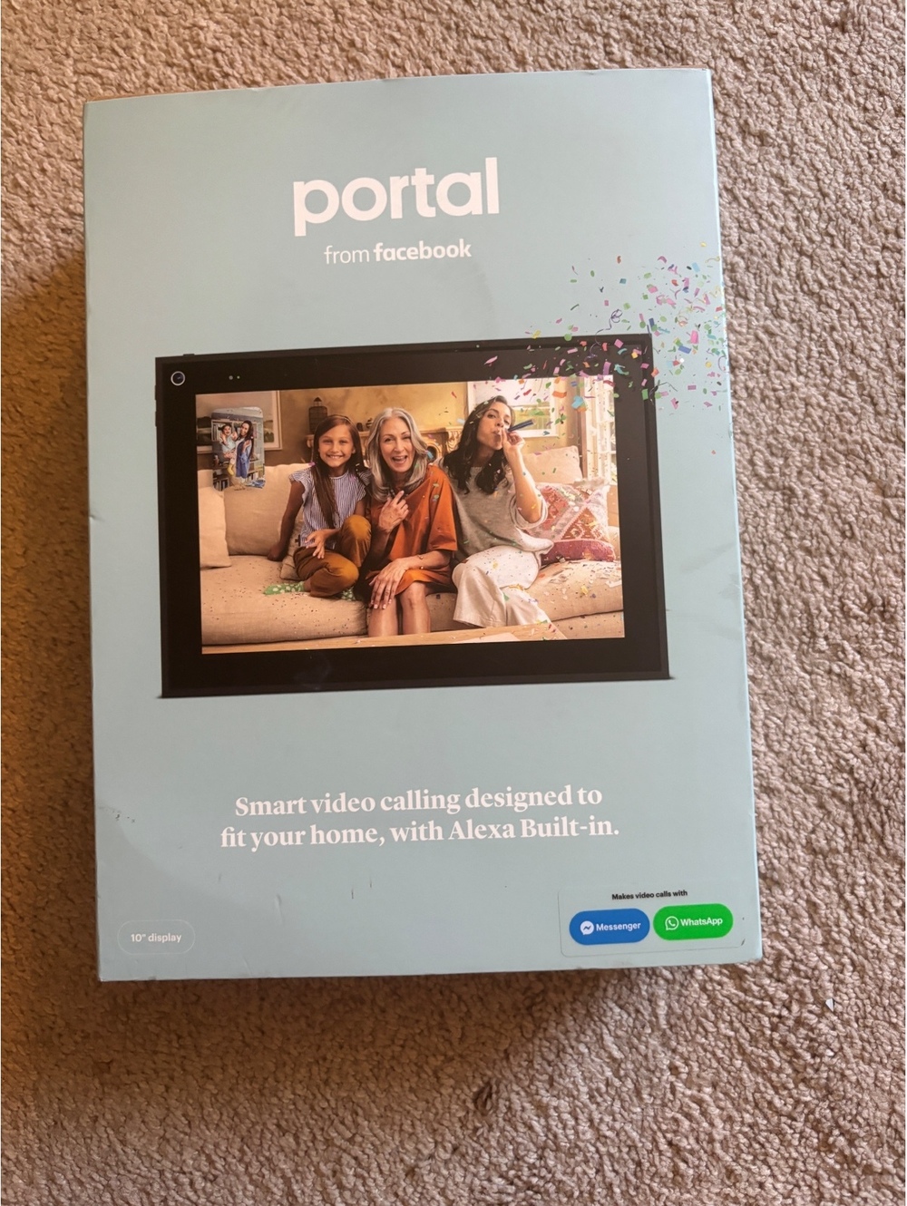 Open box Facebook portal tablet black 1st generation